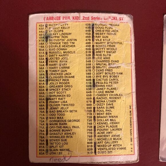 Vintage Garbage Pail Kids Cards - Picture 13 of 13